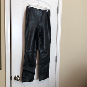Black leather pants Hugo Buscati size 6